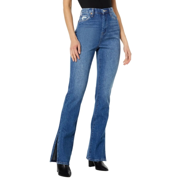 NWT BlankNYC Being Alive Wash Cooper Side Slit Long Slim Straight Leg Jeans 27 - Picture 8 of 11